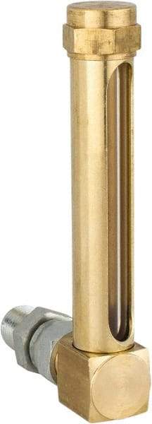 LDI Industries - 2-3/4 Inch Long Sight, 1/4 Inch Thread Size, Buna-N Seal Union Coupling, Vented Oil-Level Indicators and Gauge - 3-7/8 Inch Length to Center of Base - Apex Tool & Supply