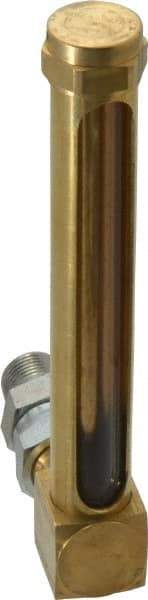 LDI Industries - 4-1/4 Inch Long Sight, 3/8 Inch Thread Size, Buna-N Seal Union Coupling, Vented Oil-Level Indicators and Gauge - 5-7/16 Inch Length to Center of Base - Apex Tool & Supply