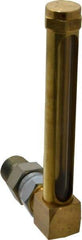 LDI Industries - 4-1/4 Inch Long Sight, 1/2 Inch Thread Size, Buna-N Seal Union Coupling, Vented Oil-Level Indicators and Gauge - 5-7/16 Inch Length to Center of Base - Apex Tool & Supply
