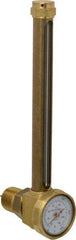 LDI Industries - 5-1/4 Inch Long Sight, 1/2 Inch Thread Size, Buna-N Seal Elbow With 1-3/8 Inch Dial Thermometer, Vented Oil-Level Indicators and Gauge - 6-3/4 Inch Length to Center of Base - Apex Tool & Supply