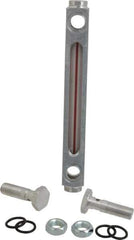 LDI Industries - 1/2-20 Thread, 4-1/2 Inch Sight Length, Closed Circuit Liquid Level Sight Gauge - 6 Inch Length to Center of Base, 7-5/8 Inch Overall Length, Buna-N Seal - Apex Tool & Supply