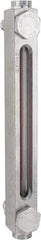 LDI Industries - 1/2-20 Thread, 5-1/2 Inch Sight Length, Closed Circuit Liquid Level Sight Gauge - 7 Inch Length to Center of Base, 8-5/8 Inch Overall Length, Buna-N Seal - Apex Tool & Supply