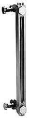 LDI Industries - 1/2-14 Thread, 13-1/2 Inch Sight Length, Closed Circuit Liquid Level Sight Gauge with Needle Valves, Pipe Adapters - 15 Inch Length to Center of Base, 16-5/8 Inch Overall Length, Buna-N Seal - Apex Tool & Supply