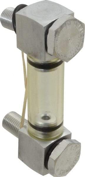 LDI Industries - 1/2-20 Thread, 1-9/32 Inch Sight Length, 125 Max psi, Closed Circuit Liquid Level Rigid Plastic Sight Gauge - 3 Inch Length to Center of Base, Buna-N Seal, 70° Working Temp, 225°F Max - Apex Tool & Supply