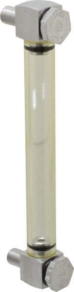 LDI Industries - 1/2-20 Thread, 5-9/32 Inch Sight Length, 125 Max psi, Closed Circuit Liquid Level Rigid Plastic Sight Gauge - 7 Inch Length to Center of Base, Buna-N Seal, 70° Working Temp, 225°F Max - Apex Tool & Supply