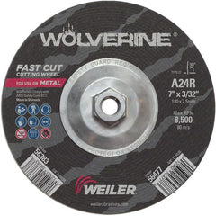 Vortec Pro 7″ × 3/32″ Type 27 Cutting Wheel, A24R, 5/8″-11 UNC Nut - Apex Tool & Supply