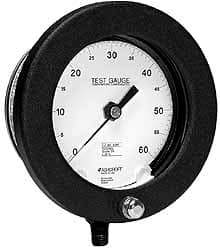 Ashcroft - 6" Dial, 1/4 Thread, 0-5,000 Scale Range, Pressure Gauge - Lower Connection Mount, Accurate to 0.25% of Scale - Apex Tool & Supply