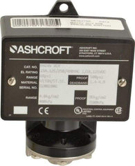 Ashcroft - 9 to 60 psi Adjustable Range, 500 Max psi, Watertight Single Setpoint - 1/4 Thread - Apex Tool & Supply