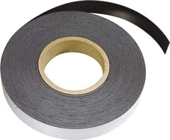 Mag-Mate - 600" Long x 1" Wide x 1/8" Thick Flexible Magnetic Strip - 14 Lb Max Pull Force, 8 Linear Ft/Lb Magnetic Pull Force, Adhesive Back, Dark Brown - Apex Tool & Supply