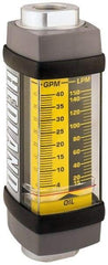 Hedland - 1-1/4" NPTF Port Oil & Petroleum-Based Liquid Flowmeter - 3000 Max psi, 5 to 50 GPM, Anodized Aluminum - Apex Tool & Supply