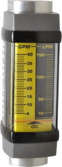 Hedland - 1" NPTF Port Oil & Petroleum-Based Liquid Flowmeter - 3000 Max psi, 4 to 40 GPM, Anodized Aluminum - Apex Tool & Supply