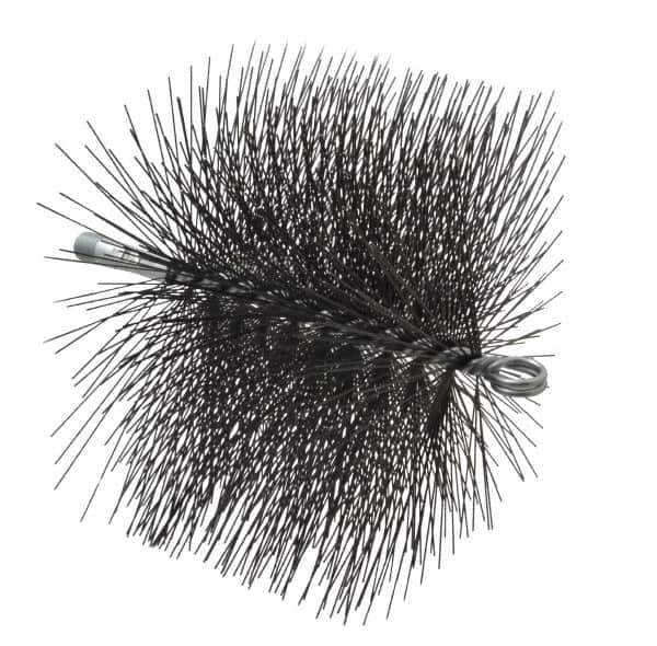Schaefer Brush - 7" Square, Tempered Steel Wire Chimney Brush - 1/4" NPSM Male Connection - Apex Tool & Supply