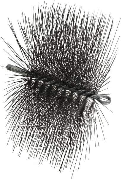 Schaefer Brush - 11" Long x 7" Wide, Rectangular, Tempered Steel Wire Chimney Brush - 1/4" NPSM Male Connection - Apex Tool & Supply