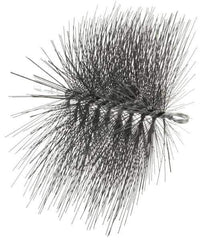 Schaefer Brush - 12" Long x 8" Wide, Rectangular, Tempered Steel Wire Chimney Brush - 1/4" NPSM Male Connection - Apex Tool & Supply