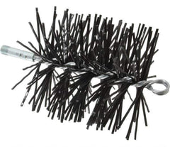Schaefer Brush - 6" Diam Round, Poly Chimney Brush - 1/4" NPSM Male Connection - Apex Tool & Supply