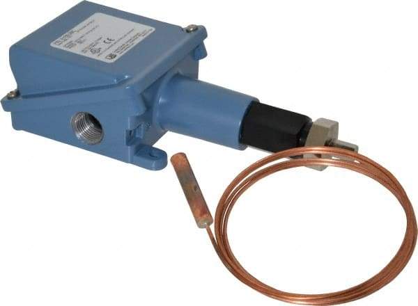 Made in USA - 100 to 400°F, Watertight Temp Switch - 10 Resolution, 3/8 x 2-3/32 Bulb - Apex Tool & Supply