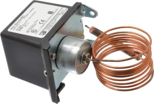 Made in USA - 150 to 650°F, General Service Temp Switch - 25 Resolution, 3/8 x 3-5/8 Bulb - Apex Tool & Supply