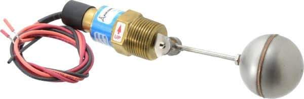 Thomas Products Ltd. - 1" Thread, 900 Max psi, 300°F Max, Liquid Level Side Mounted Float Switches - Brass Stem - Apex Tool & Supply
