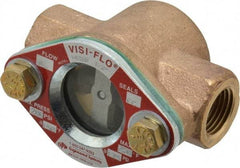 OPW Engineered Systems - 1/2 Inch, Bronze, Visi-Flo Sight Flow Indicator - 200 Max psi, 3-1/4 Inch Overall Length - Apex Tool & Supply
