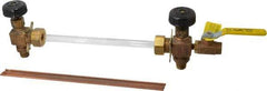 Conbraco - 400 psi Working Pressure, 250 Max psi, Bronze Liquid Level Gage Glass - 400°F Max Operating Temp, 1/2 Inch Thread, PTFE Seal - Apex Tool & Supply