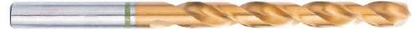 Accupro - #13, 130° Point, Spiral Flute, Vanadium High Speed Steel Taper Length Drill Bit - TiN Finish, 82mm Flute Length, 126mm OAL - Apex Tool & Supply