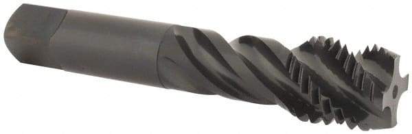 OSG - M24x3.00 Metric Coarse 4 Flute 6H Modified Bottoming Spiral Flute Tap - Vanadium High Speed Steel, Oxide Finish, 4-29/32" OAL, Right Hand Flute, Right Hand Thread, D8 - Apex Tool & Supply