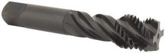 OSG - M24x3.00 Metric Coarse 4 Flute 6H Modified Bottoming Spiral Flute Tap - Vanadium High Speed Steel, Oxide Finish, 4-29/32" OAL, Right Hand Flute, Right Hand Thread, D8 - Apex Tool & Supply