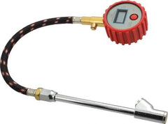 Value Collection - 0 to 100 psi Digital Tire Pressure Gauge - CR2032 Lithium Battery, 9' Hose Length, 0.5 psi Resolution - Apex Tool & Supply