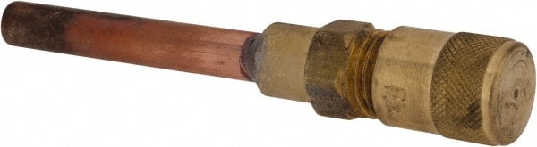 Parker - 500 Max psi, 1/4 Tube Outside Diameter, Extended Copper Tube Access Valve - Apex Tool & Supply