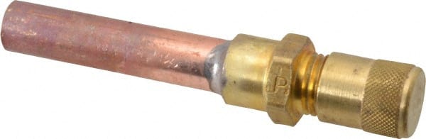 Parker - 500 Max psi, 3/8 Tube Outside Diameter, Extended Copper Tube Access Valve - Apex Tool & Supply