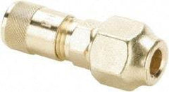 Parker - 500 Max psi, 1/4 Tube OD, Flare Union Access Valve - Brass - Apex Tool & Supply