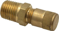Parker - 1/4-18 Male Pipe, 500 Max psi, 1/4 Tube OD, Male Connector Access Valve - Brass - Apex Tool & Supply