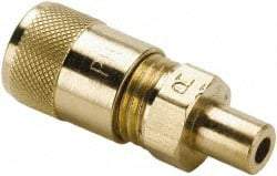Parker - 500 Max psi, 3/8 Tube OD, Straight Solder Connector Access Valve - Brass - Apex Tool & Supply