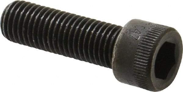 Made in USA - 5/16-24 UNF Hex Socket Drive, Socket Cap Screw - Alloy Steel, Black Oxide Finish, Fully Threaded, 1" Length Under Head - Apex Tool & Supply