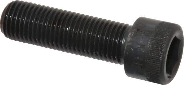 Made in USA - 7/16-20 UNF Hex Socket Drive, Socket Cap Screw - Alloy Steel, Black Oxide Finish, Fully Threaded, 1-1/2" Length Under Head - Apex Tool & Supply