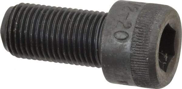Made in USA - 1/2-20 UNF Hex Socket Drive, Socket Cap Screw - Alloy Steel, Black Oxide Finish, Fully Threaded, 1" Length Under Head - Apex Tool & Supply