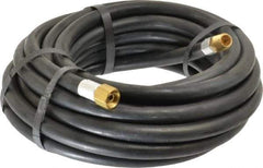 Alliance Hose & Rubber - 1/4" ID x 9/16" OD 25' Long Multipurpose Air Hose - MNPT x FNPT(Swivel) Ends, 300 Working psi, -40 to 190°F, 1/4" Fitting, Black - Apex Tool & Supply