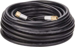 Alliance Hose & Rubber - 1/4" ID x 9/16" OD 50' Long Multipurpose Air Hose - MNPT x FNPT(Swivel) Ends, 300 Working psi, -40 to 190°F, 1/4" Fitting, Black - Apex Tool & Supply