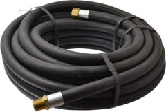 Alliance Hose & Rubber - 1/2" ID x 27/32" OD 50' Long Multipurpose Air Hose - MNPT x FNPT(Swivel) Ends, 300 Working psi, -40 to 190°F, 1/2" Fitting, Black - Apex Tool & Supply