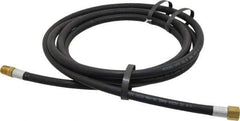 Alliance Hose & Rubber - 1/4" ID x 1/2" OD 10' Long Multipurpose Air Hose - MNPT x FNPT(Swivel) Ends, 200 Working psi, -40 to 190°F, 1/4" Fitting, Black - Apex Tool & Supply