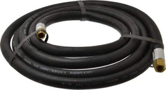 Alliance Hose & Rubber - 3/8" ID x 23/32" OD 10' Long Multipurpose Air Hose - MNPT x FNPT(Swivel) Ends, 300 Working psi, -40 to 190°F, 1/4" Fitting, Black - Apex Tool & Supply