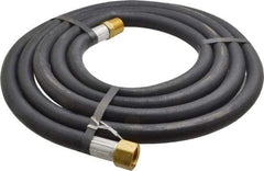 Alliance Hose & Rubber - 1/2" ID x 27/32" OD 10' Long Multipurpose Air Hose - MNPT x FNPT(Swivel) Ends, 200 Working psi, -40 to 190°F, 1/2" Fitting, Black - Apex Tool & Supply