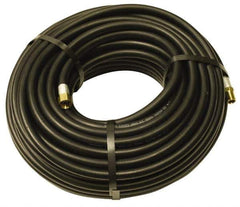Alliance Hose & Rubber - 5/8" ID x 1" OD 100' Long Multipurpose Air Hose - MNPT x FNPT(Swivel) Ends, 300 Working psi, -40 to 190°F, 3/4" Fitting, Black - Apex Tool & Supply
