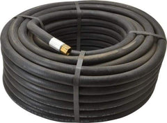 Alliance Hose & Rubber - 3/8" ID x 23/32" OD 100' Long Multipurpose Air Hose - MNPT x FNPT(Swivel) Ends, 300 Working psi, -40 to 190°F, 1/4" Fitting, Black - Apex Tool & Supply