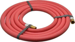 Alliance Hose & Rubber - 3/8" ID x 23/32" OD 10' Long Multipurpose Air Hose - MNPT x FNPT(Swivel) Ends, 300 Working psi, -40 to 190°F, 3/8" Fitting, Red - Apex Tool & Supply