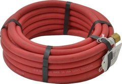 Alliance Hose & Rubber - 1/4" ID x 1/2" OD 25' Long Multipurpose Air Hose - MNPT x FNPT(Swivel) Ends, 200 Working psi, -40 to 190°F, 1/4" Fitting, Red - Apex Tool & Supply