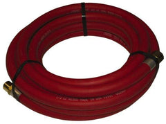Alliance Hose & Rubber - 1/4" ID x 9/16" OD 25' Long Multipurpose Air Hose - MNPT x FNPT(Swivel) Ends, 300 Working psi, -40 to 190°F, 1/4" Fitting, Red - Apex Tool & Supply
