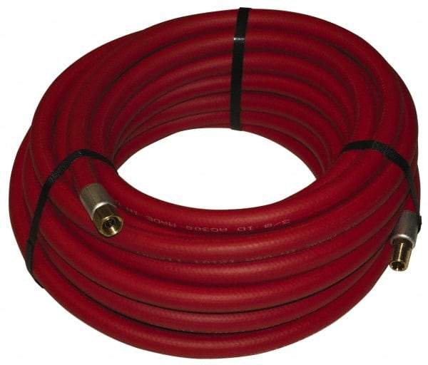 Alliance Hose & Rubber - 1-1/4" ID x 1-25/32" OD 50' Long Multipurpose Air Hose - MNPT x FNPT(Swivel) Ends, 150 Working psi, -40 to 190°F, 1-1/4" Fitting, Red - Apex Tool & Supply