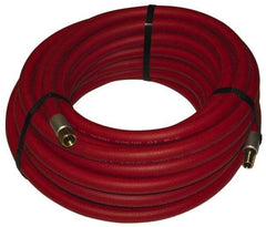Alliance Hose & Rubber - 1-1/4" ID x 1-25/32" OD 50' Long Multipurpose Air Hose - MNPT x FNPT(Swivel) Ends, 150 Working psi, -40 to 190°F, 1-1/4" Fitting, Red - Apex Tool & Supply