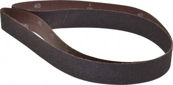 Norton - 1-1/2" Wide x 60" OAL, 40 Grit, Aluminum Oxide Abrasive Belt - Aluminum Oxide, Coarse, Coated, X Weighted Cloth Backing, Series R228 - Apex Tool & Supply